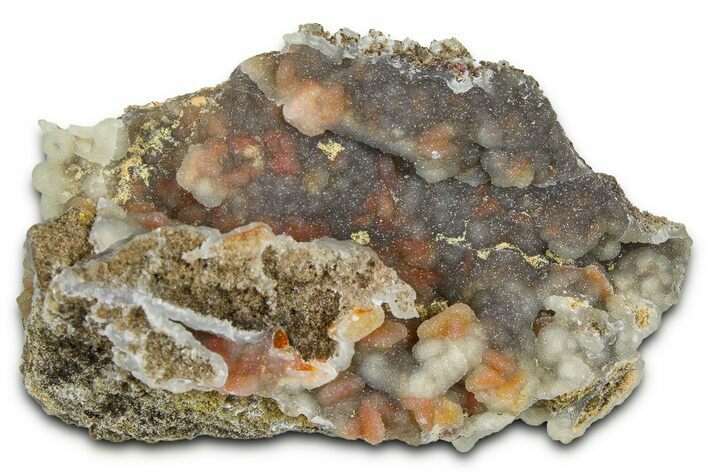 Quartz-Encrusted Orange Wulfenite Crystals - Arizona #375722